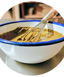 emaillebakje voor henna brownies