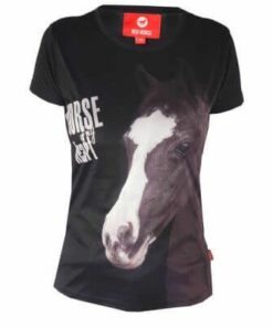 Red Horse zwart paarden t shirt Horsy