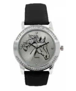 Waterproof paarden horloge Horse de luxe met strass