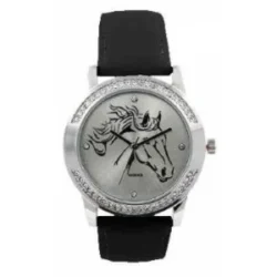 Waterproof paarden horloge Horse de luxe met strass