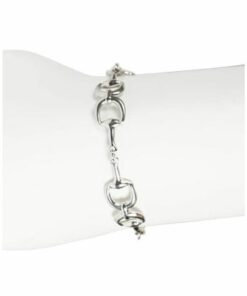 Zilveren Paarden Armband van kleine bitten
