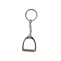 Paarden sleutelhanger zilveren Stijgbeugel 3 cm