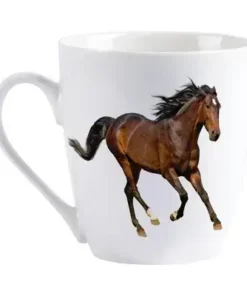 Red Horse Witte paardenbeker met print van bruin paard