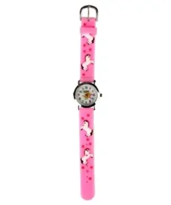 Red Horse roze kinderhorloge met paardendesign