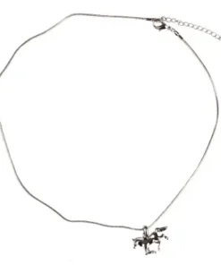 Red horse zilveren paardenketting met rennend paard