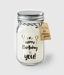 Black & White scented candles - Happy birthday