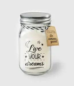 Paperdreams Black & White scented candles - Live your dreams