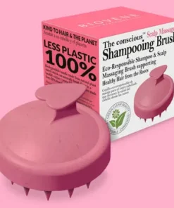 Biovene conscious shampoo & scalp brush roze