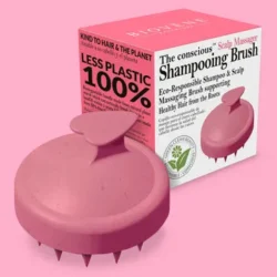 Biovene conscious shampoo & scalp brush roze