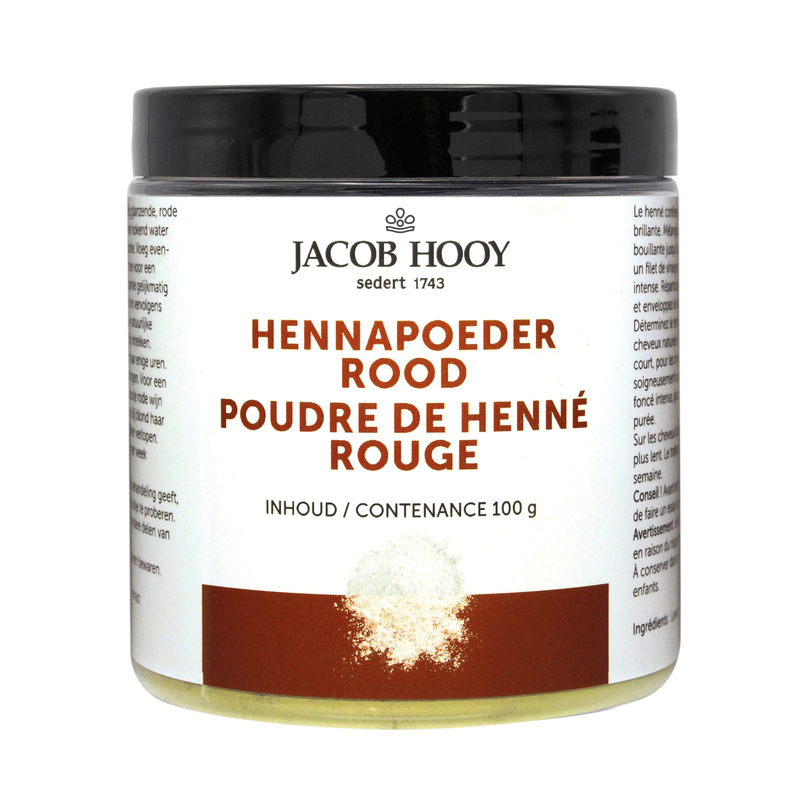 Jacob Hooy Henna rode haarkleuring- 100 gram